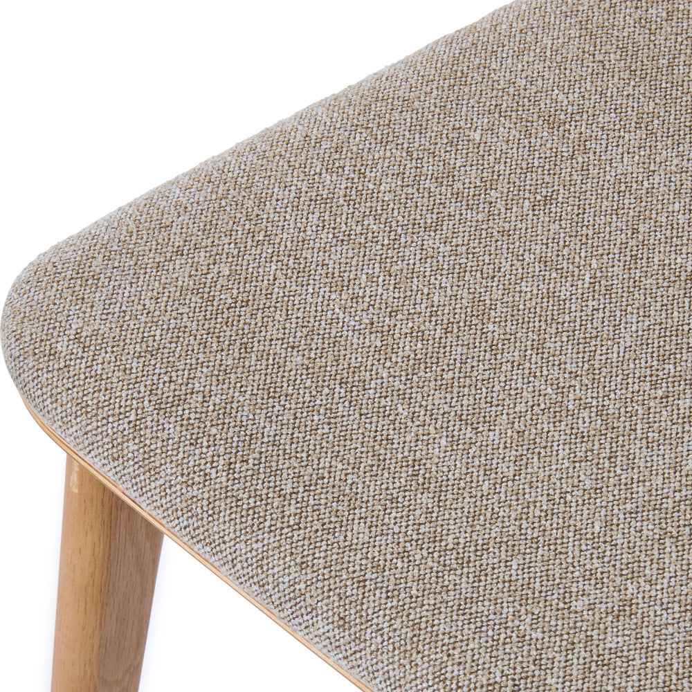 Orr - Lote de 2 sillas - Tela y madera - Beige
