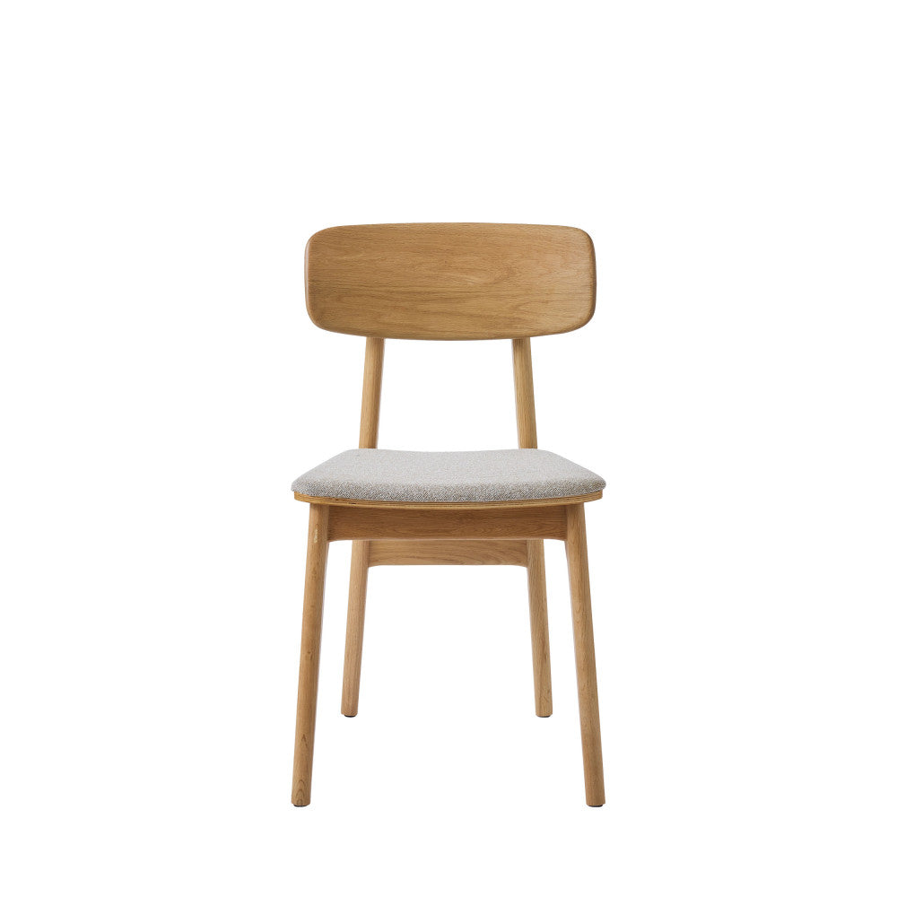 Orr - Lote de 2 sillas - Tela y madera - Beige