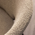 Soren - Lot De 2 Chaises - Tissu Bouclette & Métal - Beige chiné