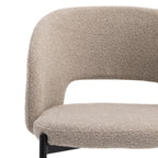 Soren - Lot De 2 Chaises - Tissu Bouclette & Métal - Beige chiné