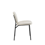 Dalby - Set of 2 Chairs - Fabric and Metal - Mottled Ecru