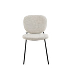 Dalby - Set of 2 Chairs - Fabric and Metal - Mottled Ecru