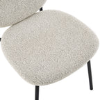 Dalby - Set of 2 Chairs - Fabric and Metal - Mottled Ecru