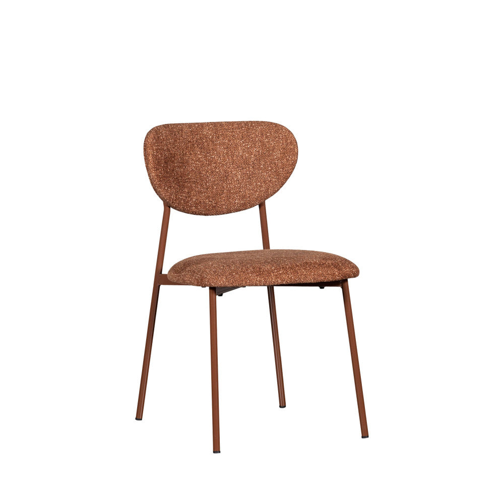 Valor - Set of 2 Chairs - Fabric and Metal - Brown