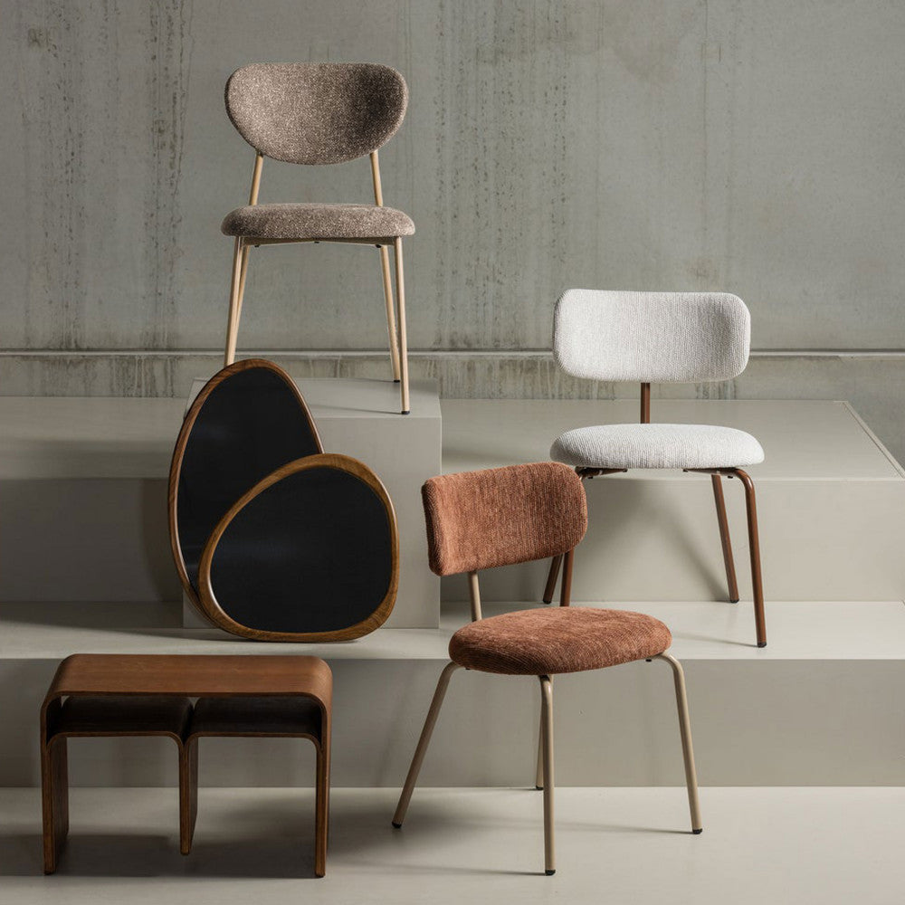 Valor - Set of 2 Chairs - Fabric and Metal - Taupe