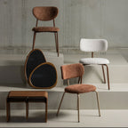 Valor - Set of 2 Chairs - Fabric and Metal - Brown