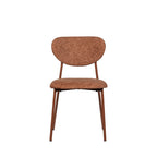Valor - Set of 2 Chairs - Fabric and Metal - Brown