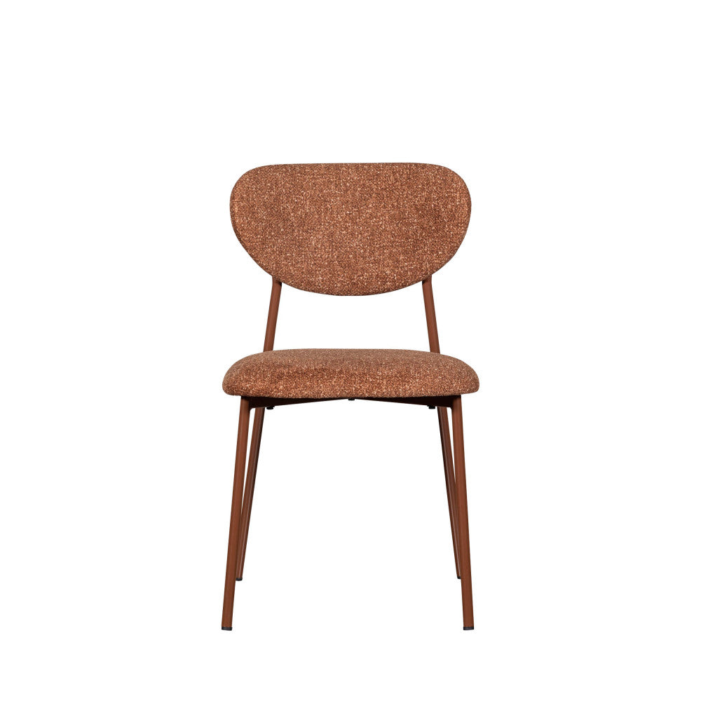 Valor - Set of 2 Chairs - Fabric and Metal - Brown