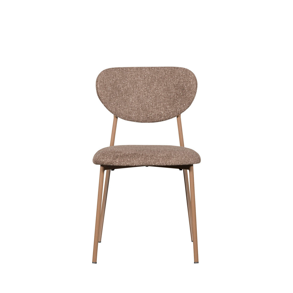 Valor - Set of 2 Chairs - Fabric and Metal - Taupe