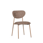 Valor - Set of 2 Chairs - Fabric and Metal - Taupe