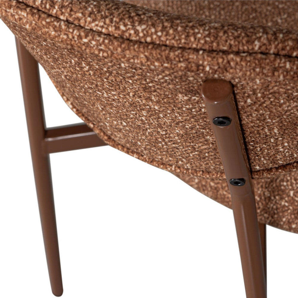 Valor - Set of 2 Chairs - Fabric and Metal - Brown