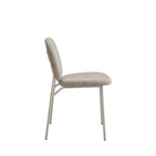 Dalby - Set of 2 Chairs - Fabric, Beige Legs - Mottled Brown