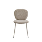 Dalby - Set of 2 Chairs - Fabric, Beige Legs - Mottled Brown