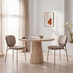 Dalby - Set of 2 Chairs - Fabric, Beige Legs - Mottled Brown