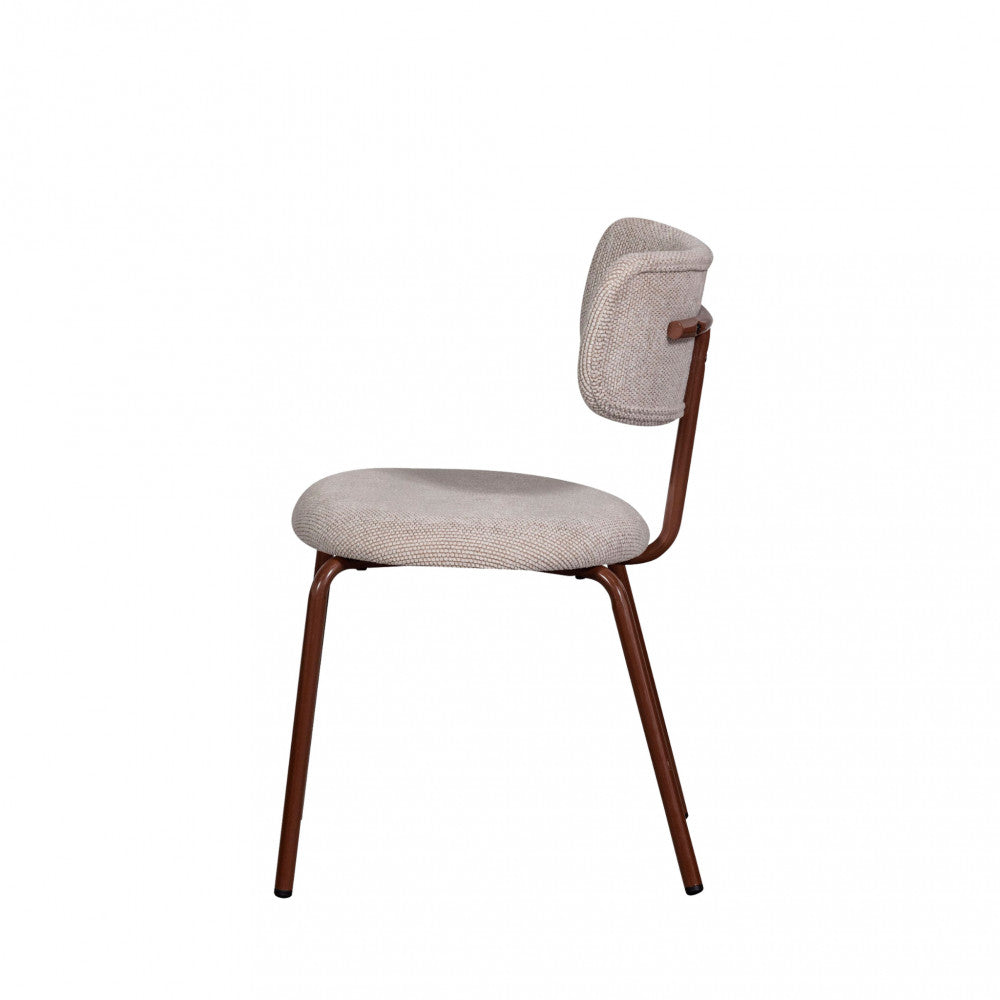 Travis - Set di 2 sedie - Tessuto e metallo - Beige