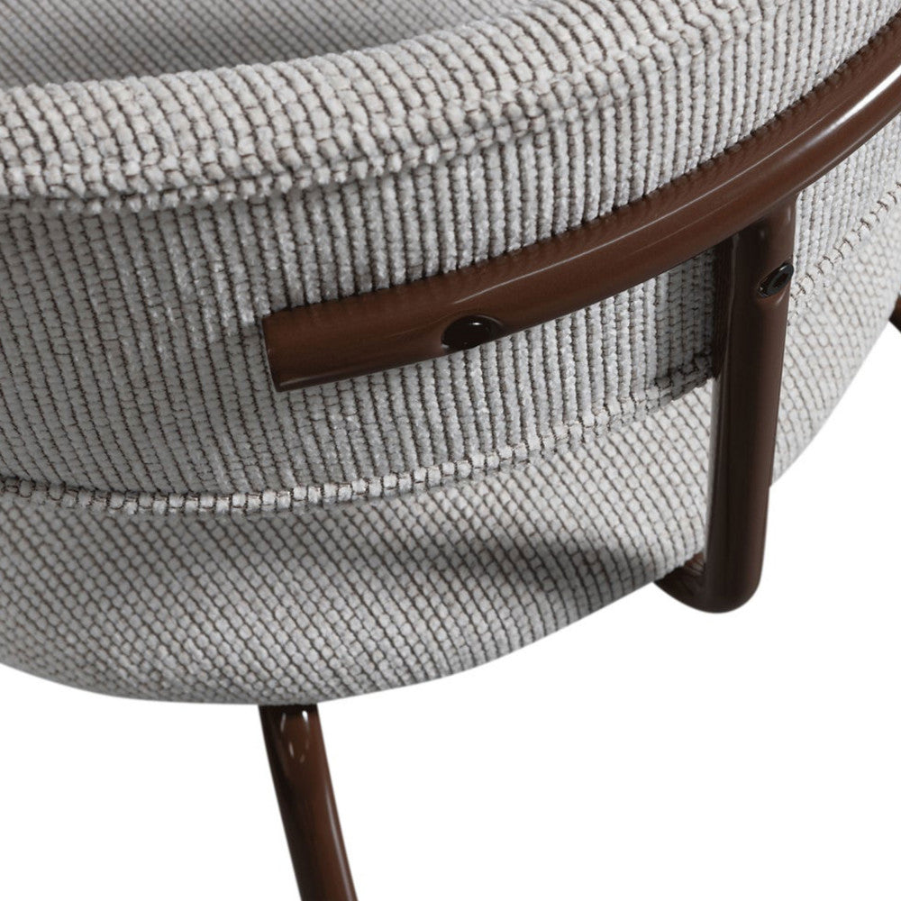 Travis - Set di 2 sedie - Tessuto e metallo - Beige