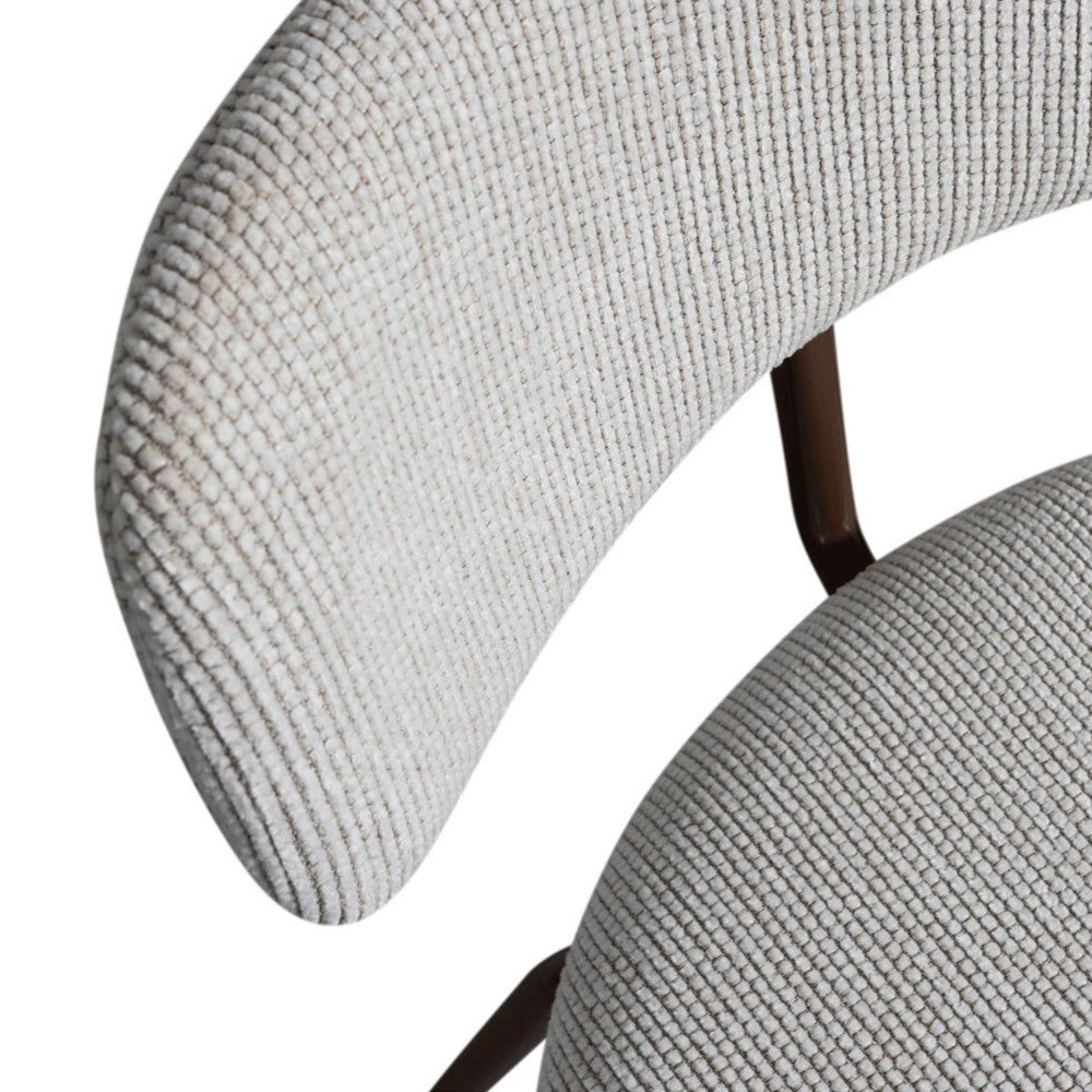 Travis - Set di 2 sedie - Tessuto e metallo - Beige