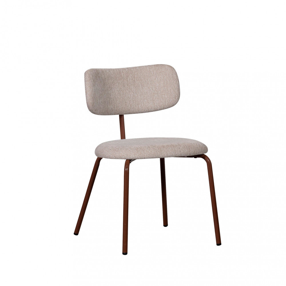 Travis - Set di 2 sedie - Tessuto e metallo - Beige