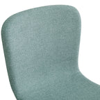 Gaston - Lote de 2 sillas - Tela con patas efecto madera - Verde