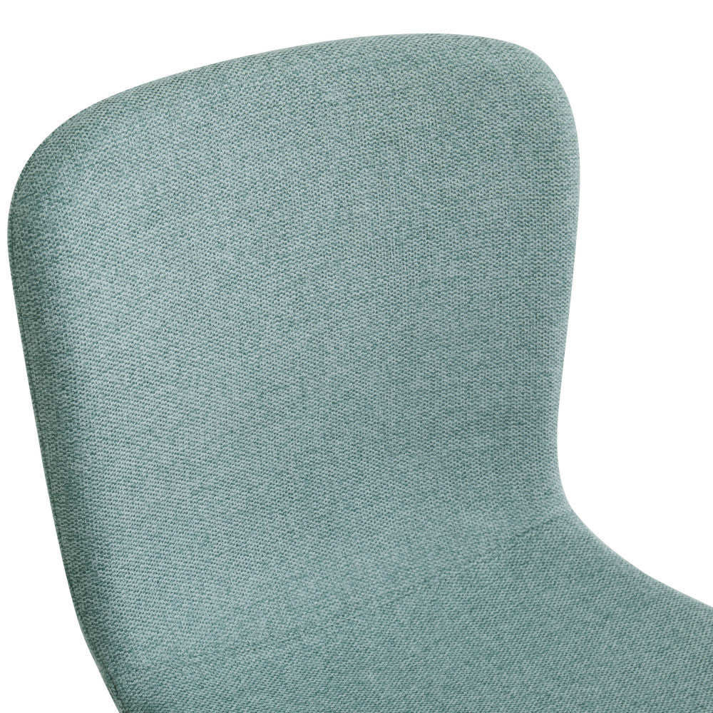 Gaston - Lote de 2 sillas - Tela con patas efecto madera - Verde