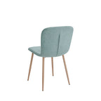 Gaston - Lote de 2 sillas - Tela con patas efecto madera - Verde