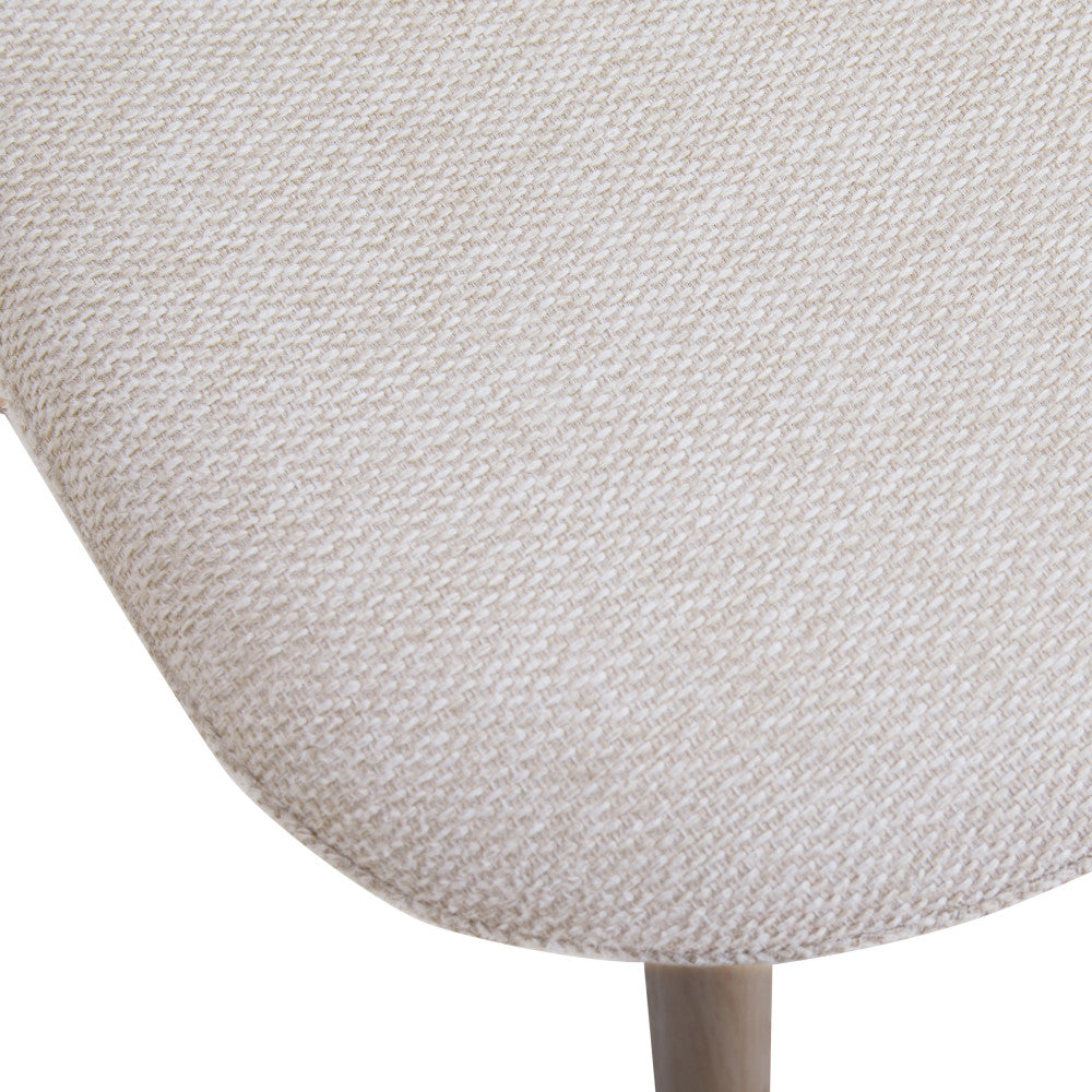 Gaston - Lot De 2 Chaises - Tissu Piètement Effet Bois - Beige