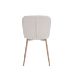 Gaston - Lot De 2 Chaises - Tissu Piètement Effet Bois - Beige