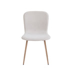 Gaston - Lot De 2 Chaises - Tissu Piètement Effet Bois - Beige