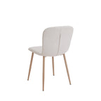 Gaston - Lot De 2 Chaises - Tissu Piètement Effet Bois - Beige