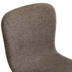 Gaston - Set of 2 Chairs - Fabric, Wood-Effect Base - Brown