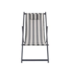 Brisa - Set Di 2 Sdraio A Righe - Alluminio - Grigio scuro