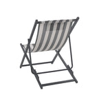 Brisa - Set Di 2 Sdraio A Righe - Alluminio - Grigio scuro