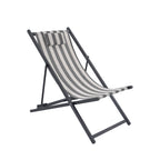 Brisa - Set Di 2 Sdraio A Righe - Alluminio - Grigio scuro