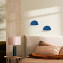 Nuagio - Lot De 2 Étagères Murales Demi-cercle - Métal - Bleu