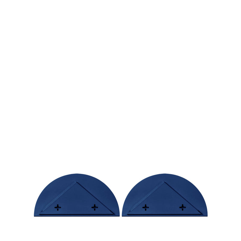 Nuagio - Lot De 2 Étagères Murales Demi-cercle - Métal - Bleu