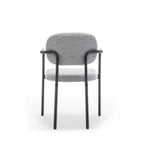 Stuart - Lote De 2 Sillones De Mesa - Tejido Bouclé Y Metal - Gris