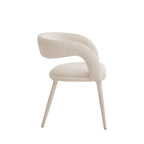 Romy - Lot De 2 Fauteuils De Table - Tissu - Beige Chiné