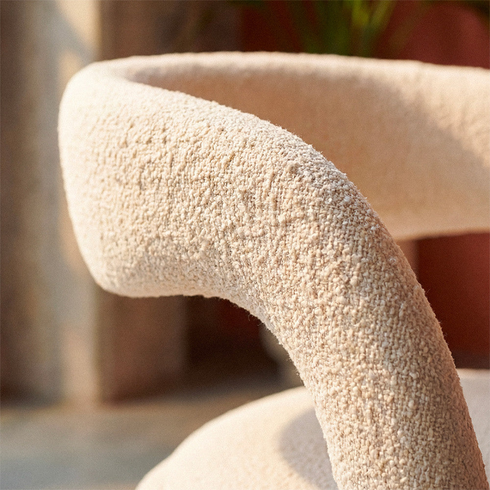 Romy - Lot De 2 Fauteuils De Table - Tissu - Beige Chiné