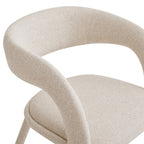 Romy - Lot De 2 Fauteuils De Table - Tissu - Beige Chiné