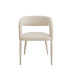 Romy - Lot De 2 Fauteuils De Table - Tissu - Beige Chiné