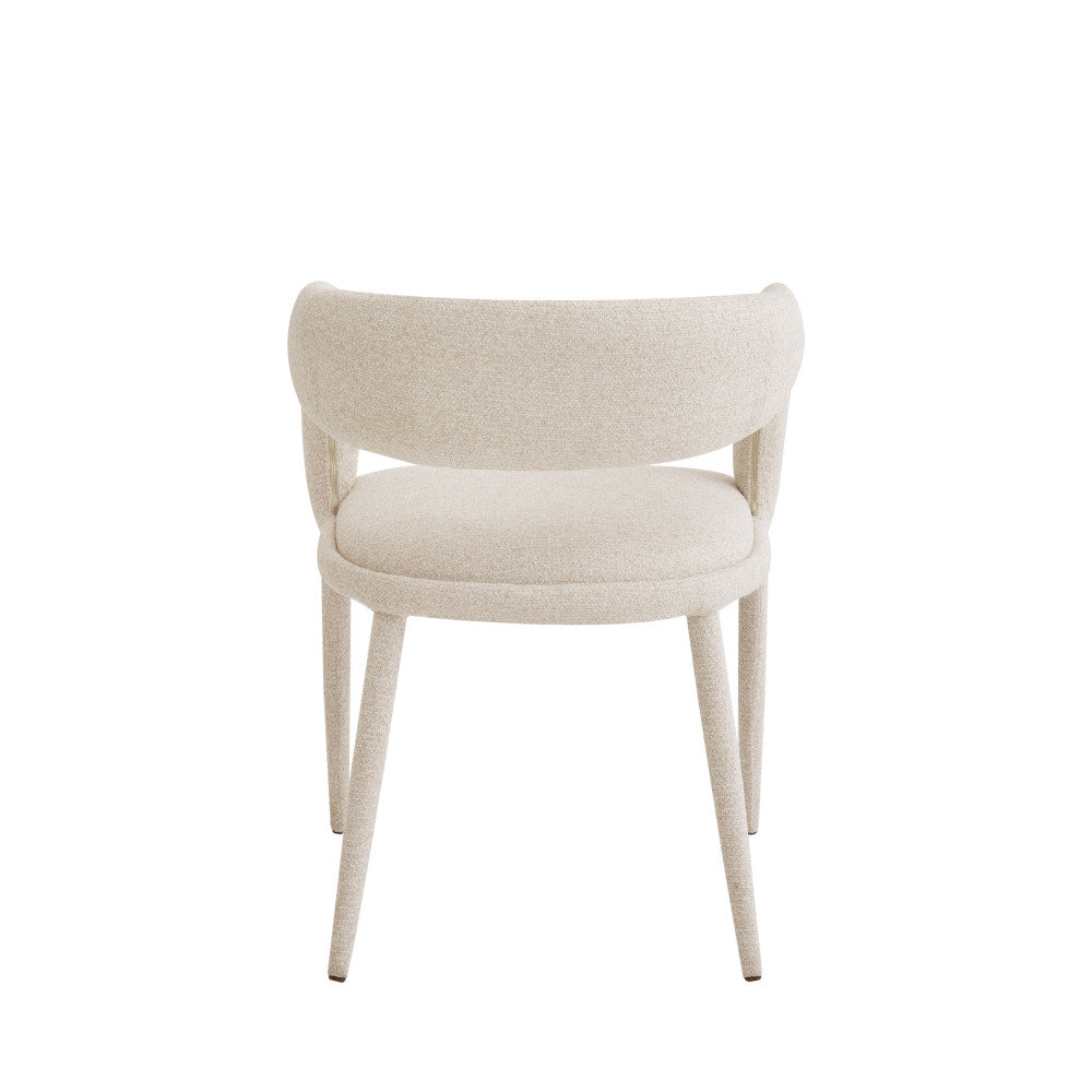 Romy - Lot De 2 Fauteuils De Table - Tissu - Beige Chiné