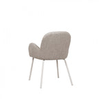 Théodore - Set of 2 Dining Armchairs - Fabric & Metal - Flecked Grey