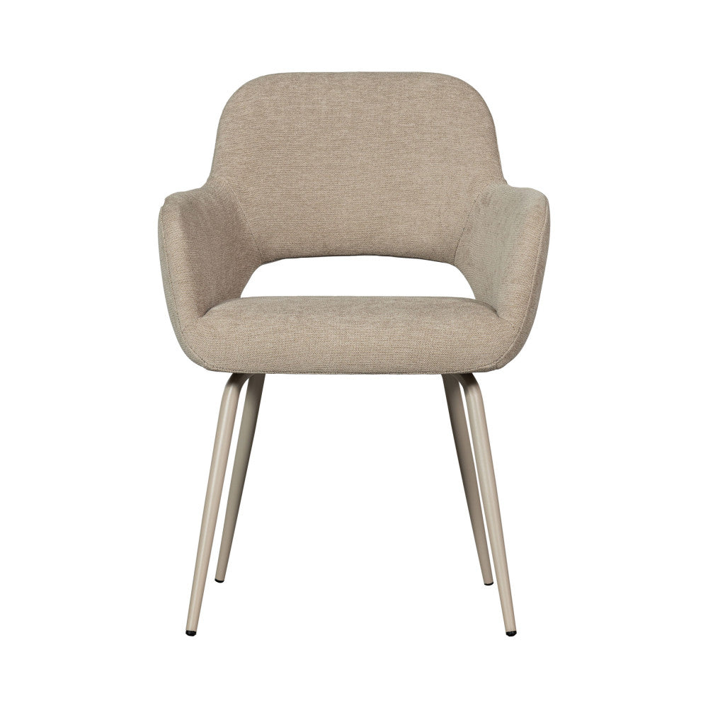 Jenny - Lot De 2 Fauteuils De Table - Tissu - Beige