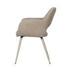 Jenny - Lot De 2 Fauteuils De Table - Tissu - Beige