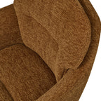 Runa - Set of 2 Dining Armchairs - Fabric & Metal - Caramel