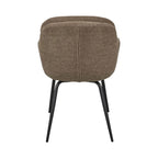 Runa - Lot De 2 Fauteuils De Table - Tissu & Métal - Taupe