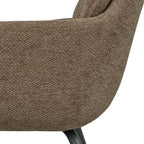 Runa - Lot De 2 Fauteuils De Table - Tissu & Métal - Taupe