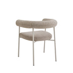 Olympe - Lot De 2 Fauteuils De Table - Tissu Pieds Beige - Marron Chiné