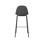 Henrik - Lot De 2 Chaises Pour Îlot Central En Tissu Gris Foncé