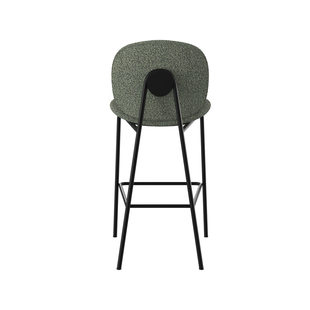 Iris - Lot De 2 Chaises Pour Îlot Central En Tissu Bouclé Vert